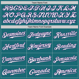 Custom Teal Purple-White Authentic Baseball Jersey