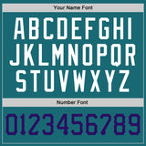 Custom Teal Purple-White Authentic Baseball Jersey