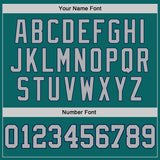 Custom Teal Gray-Navy Authentic Baseball Jersey