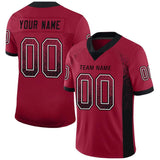 Custom Cardinal Black-White Drift Fashion Football Jersey
