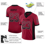 Custom Cardinal Black-White Drift Fashion Football Jersey