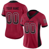 Custom Cardinal Black-White Drift Fashion Football Jersey