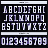 Custom Black White-Purple Mesh Authentic Football Jersey