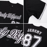 Custom Black White-Gray Authentic Baseball Jersey