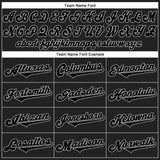 Custom Black Black-Gray Authentic Throwback Rib-Knit Baseball Jersey Shirt