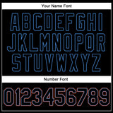 Custom Black Black-Powder Blue Authentic Throwback Rib-Knit Baseball Jersey Shirt