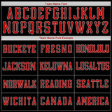 Custom Black Red-Gray Authentic American Flag Fashion Baseball Jersey