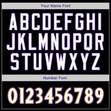 Custom Black White-Purple Authentic Baseball Jersey