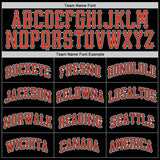 Custom Black Orange-White Authentic Throwback Basketball Jersey
