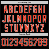 Custom Black Orange-White Authentic Throwback Basketball Jersey