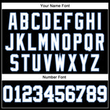 Custom Black White-Light Blue Mesh Authentic Throwback Football Jersey