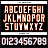 Custom Black White Pinstripe White-Orange Authentic Baseball Jersey