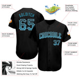 Custom Black Panther Blue-Gray Authentic Drift Fashion Baseball Jersey