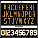 Custom Black White-Old Gold Authentic Throwback Basketball Jersey