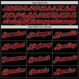 Custom Stitched Black Red-White Sports Pullover Sweatshirt Hoodie