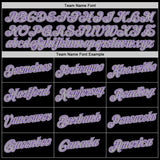 Custom Stitched Black Gray-Purple Sports Pullover Sweatshirt Hoodie