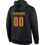 Custom Stitched Black Old Gold-Red Sports Pullover Sweatshirt Hoodie