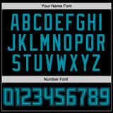 Custom Black Teal-Black Performance T-Shirt