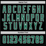 Custom Black Kelly Green-White Hockey Jersey