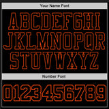 Custom Stitched Black Black-Orange Sports Pullover Sweatshirt Hoodie