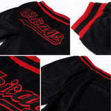Custom Black Black-Red Sports Pants