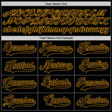 Custom Black Black-Gold Authentic Baseball Jersey