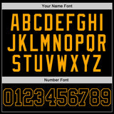 Custom Black Black-Gold Authentic Baseball Jersey