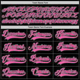 Custom Black Pink-White Authentic Baseball Jersey