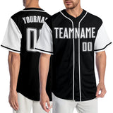 Custom Black White-Gray Authentic Two Tone Baseball Jersey