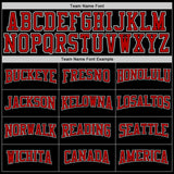 Custom Stitched Black Red Pinstripe Red-White Sports Pullover Sweatshirt Hoodie