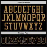 Custom Stitched Black Old Gold Pinstripe Black-Old Gold Sports Pullover Sweatshirt Hoodie