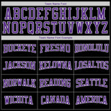 Custom Stitched Black Purple-White Sports Pullover Sweatshirt Hoodie