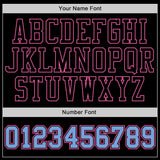 Custom Stitched Black Light Blue-Pink Sports Pullover Sweatshirt Hoodie