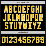 Custom Black Gold-White Authentic Baseball Jersey