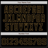 Custom Black Black-Old Gold Authentic Baseball Jersey