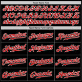 Custom Black Red-White Authentic Baseball Jersey