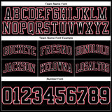 Custom Black Red Pinstripe Black-White Authentic Basketball Shorts