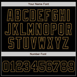 Custom Black Black-Old Gold Authentic Baseball Jersey