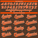 Custom Brown Orange-White Authentic Baseball Jersey