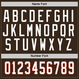 Custom Brown White-Orange Hockey Jersey