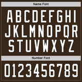Custom Brown White Hockey Jersey