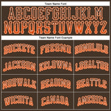 Custom Brown Orange-White Authentic Drift Fashion Baseball Jersey