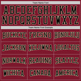 Custom Stitched Burgundy Cream Pinstripe Black-Cream Sports Pullover Sweatshirt Hoodie