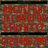 Custom Camo Red-Old Gold Authentic Salute To Service Baseball Jersey