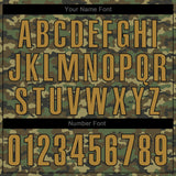Custom Camo Old Gold-Black Authentic Salute To Service Baseball Jersey