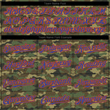 Custom Camo Royal-Orange Authentic Salute To Service Baseball Jersey