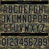 Custom Camo Black-Gray Authentic Salute To Service Baseball Jersey