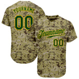 Custom Camo Green-Gold Authentic Salute To Service Baseball Jersey