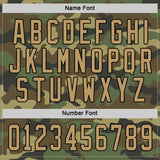 Custom Camo Old Gold-Black Salute To Service Hockey Jersey