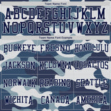 Custom Stitched Camo Navy-White Sports Pullover Sweatshirt  Salute To Service Hoodie